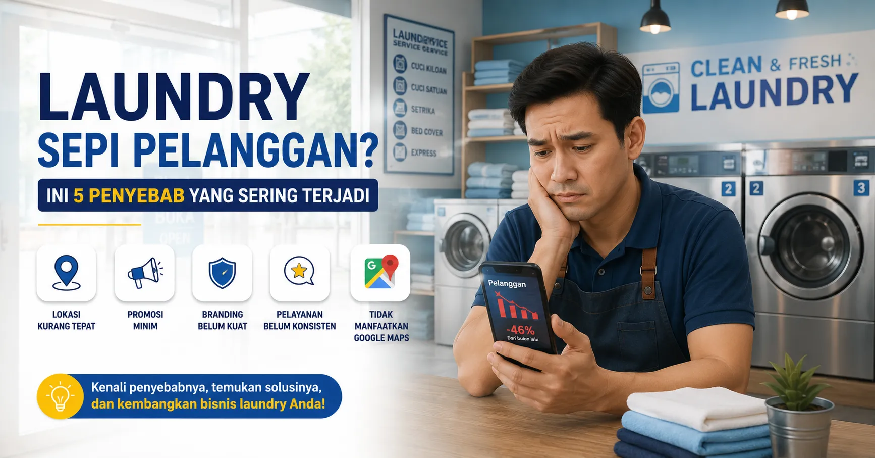  Laundry Sepi Pelanggan? Ini 5 Penyebab yang Sering Terjadi